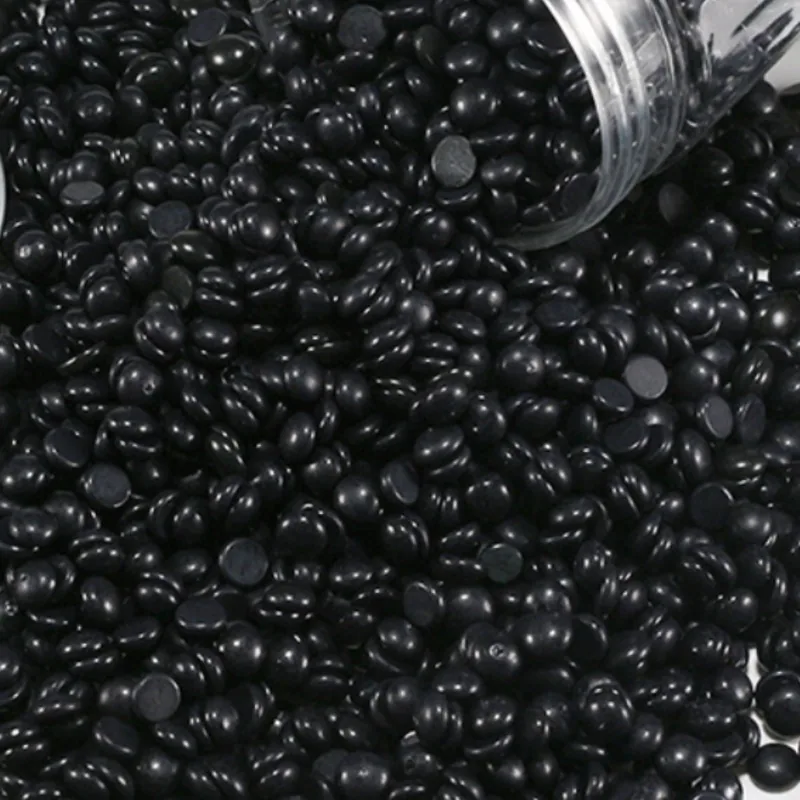 Black hard wax beans, close-up