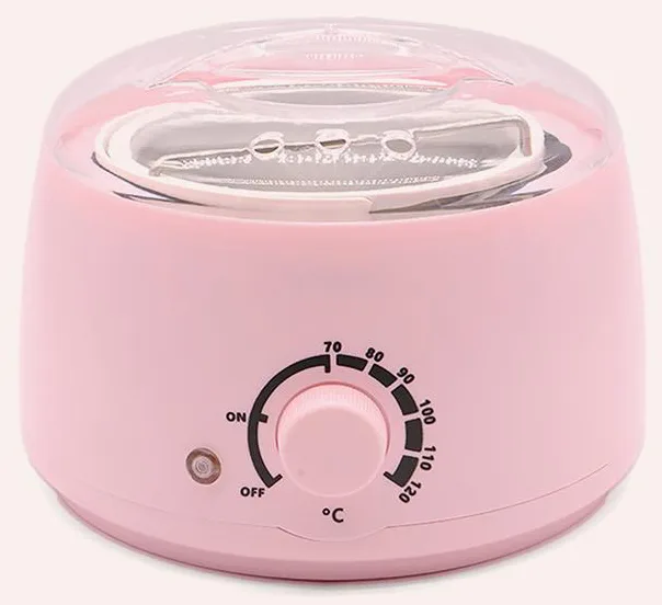 Pink 500ml hard wax warmer with temperature dial