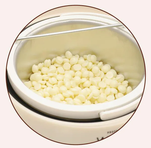YL-WAX004 with beans in pot, 500ml wax warmer