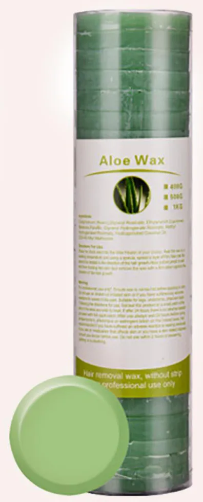 Aloe wax discs blocks